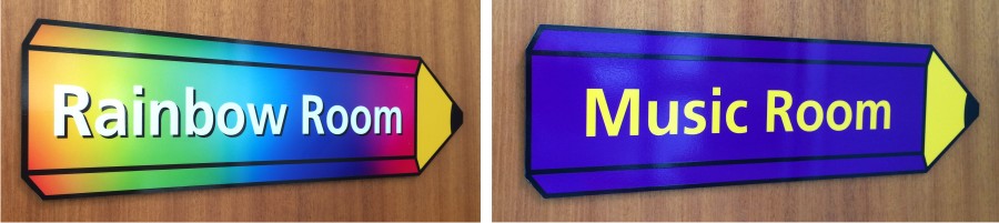 Pencil Shaped Classroom Door Signs